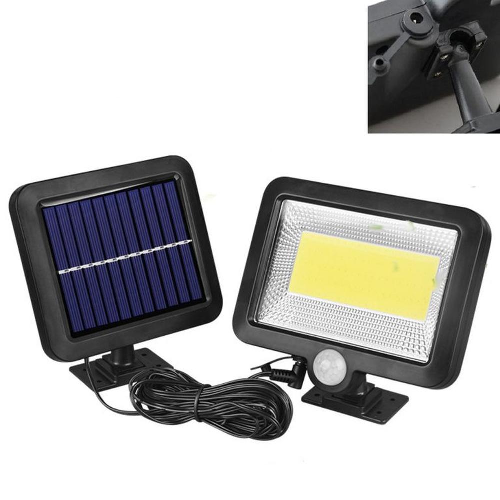 Lampara Reflector Panel Solar para Exteriores cob Cable Luz LED