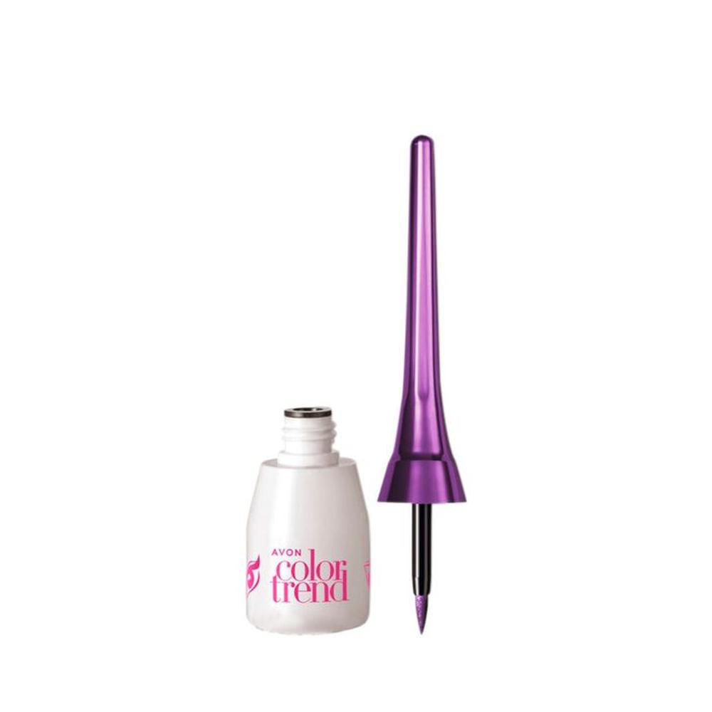 Delineador Líquido Ojos Morado Metalico Color Trend