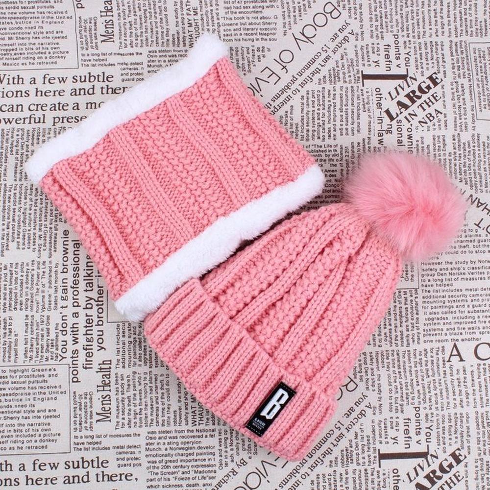 Beanie Briana con Cuellera con Brillos y Forro Acolchado Rosado
