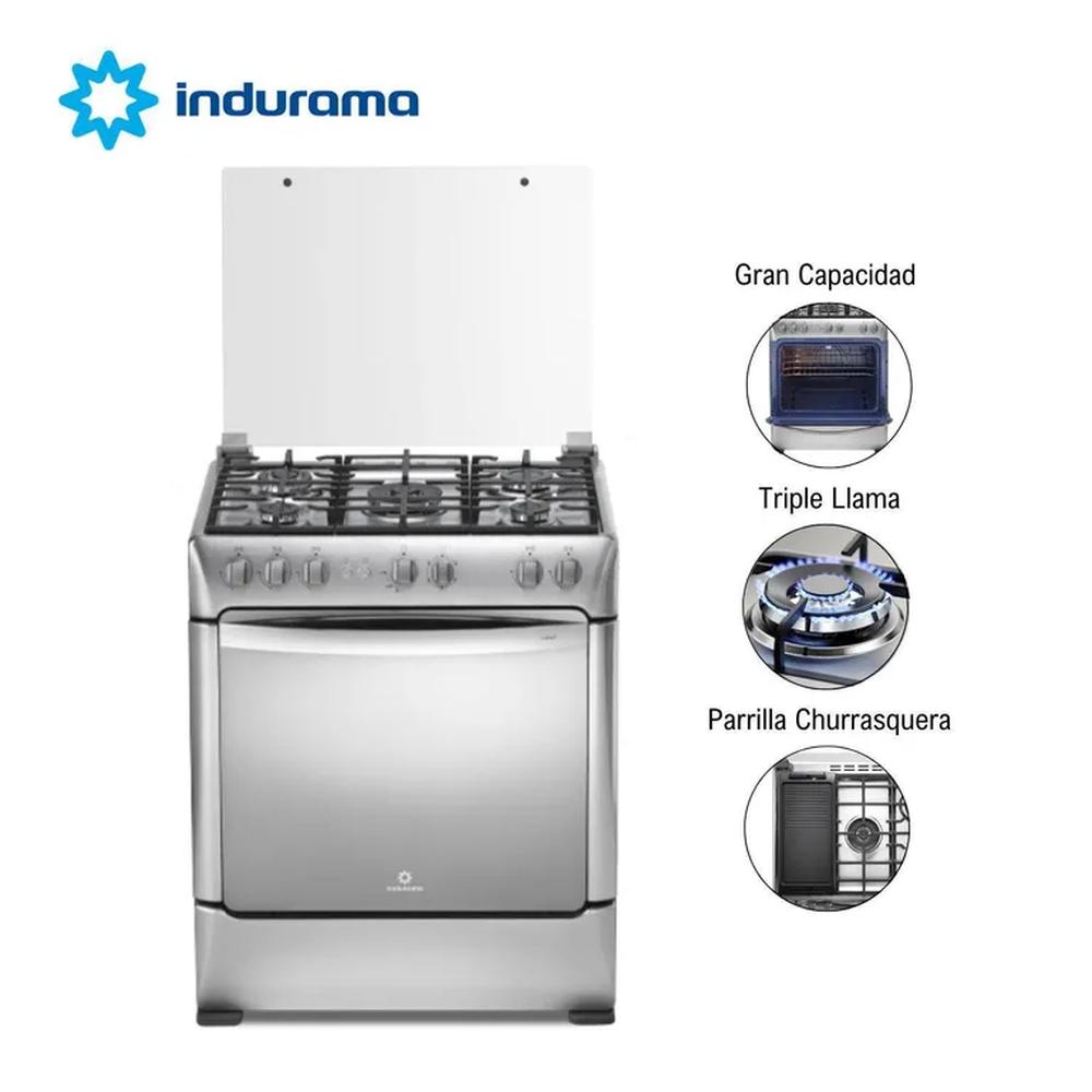 Cocina Indurama de 5 Quemadores Firenze Zafiro