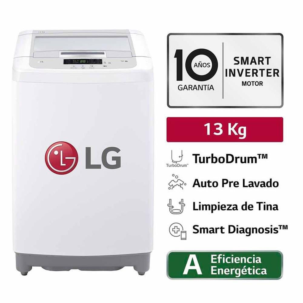Lavadora WT13WPBK 13 Kg Smart Motion Carga Superior Blanco LG