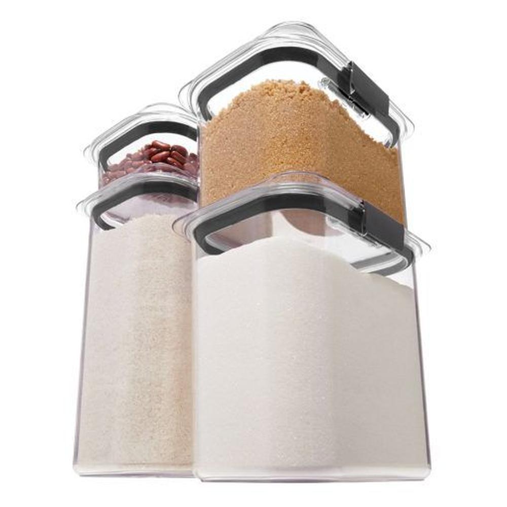 Set de 4 herméticos de plastico Brilliance Rubbermaid Tritan 1994251