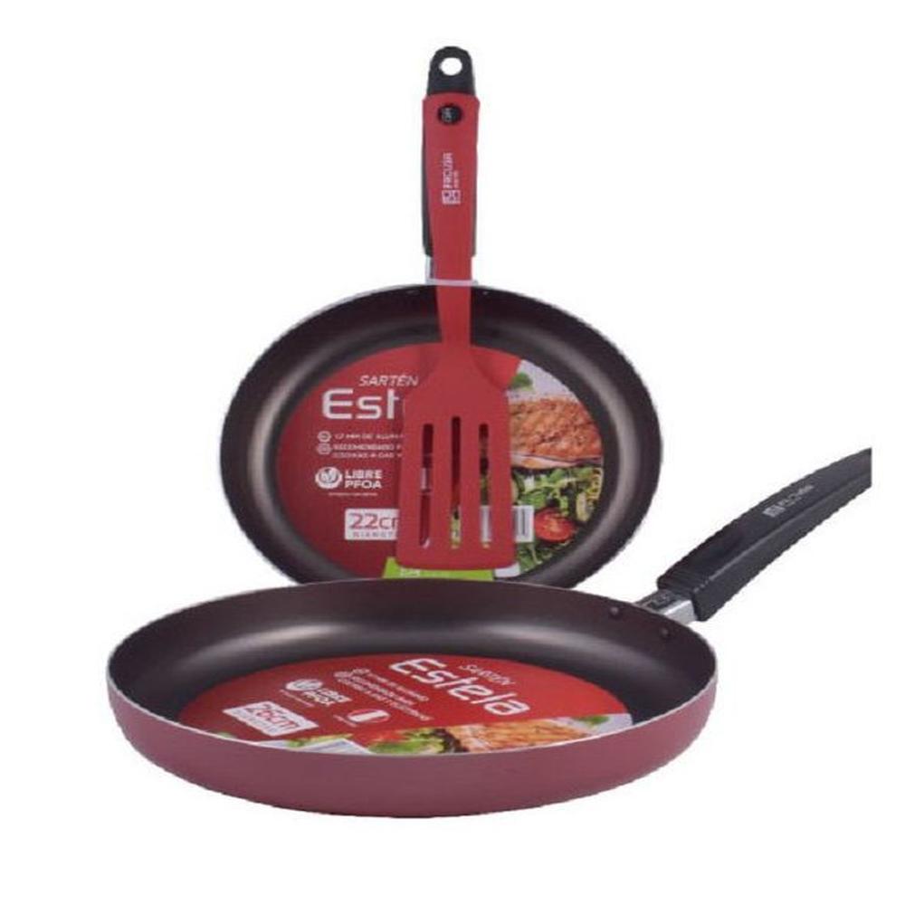 Set de Sartenes Facusa Roja 24cm y 18 cm