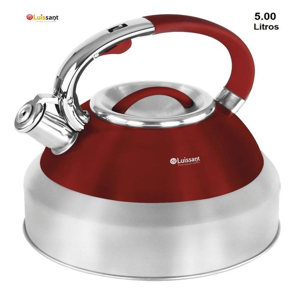 Tetera Roch 5 lt. Rojo Acero Inoxidable Luissant