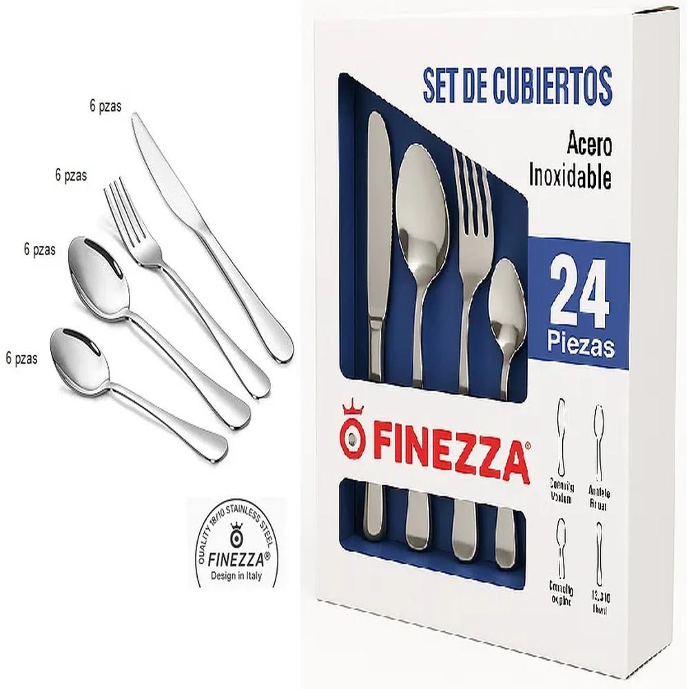 Set de Cubiertos 24 Piezas Acero Inoxidable Modelo 580 Finezza