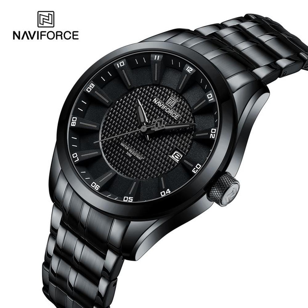 Reloj Naviforce 8032 Analogo Correa Acero iqra Caballero