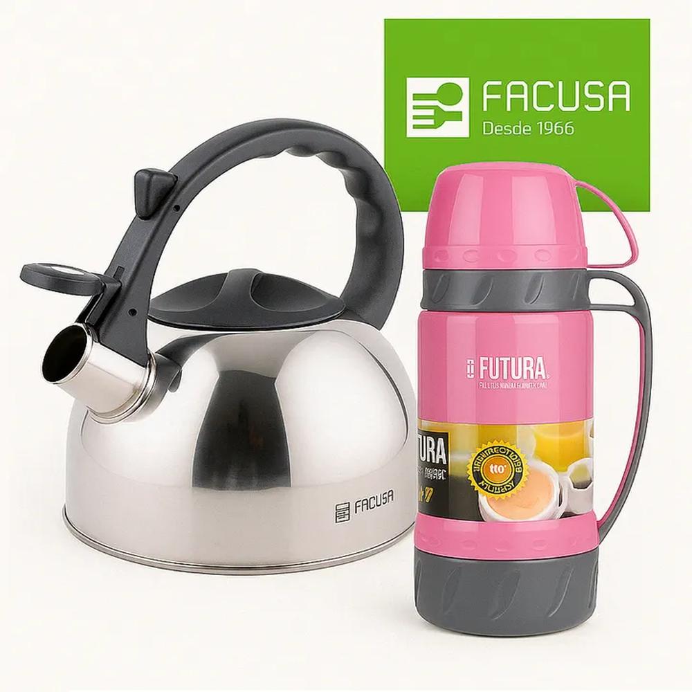 Combo Tetera 3 Lt Facusa + Termo 1 Lt Futura