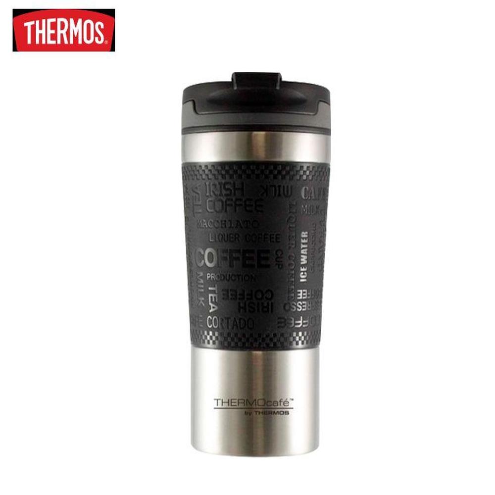 Mug de acero 360ml negro thermos