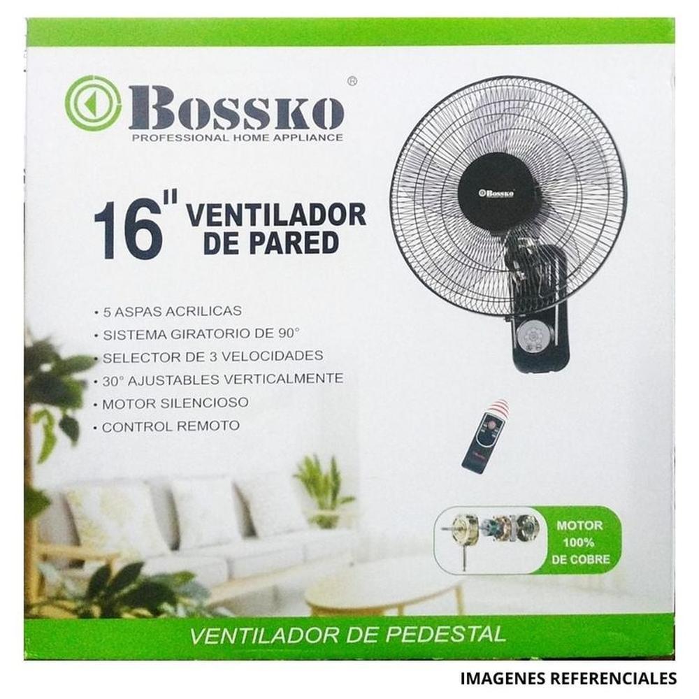 Ventilador de Pared Bossko BK-8452PD + Control Remoto