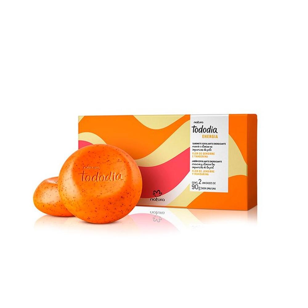 Tododia flor de jengibre y mandarina Caja Jabones exfoliantes 2 und 90g