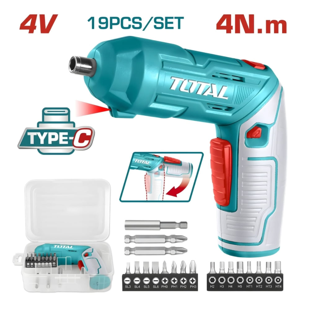 Destornillador inalambrico 4v total TSDLI0442
