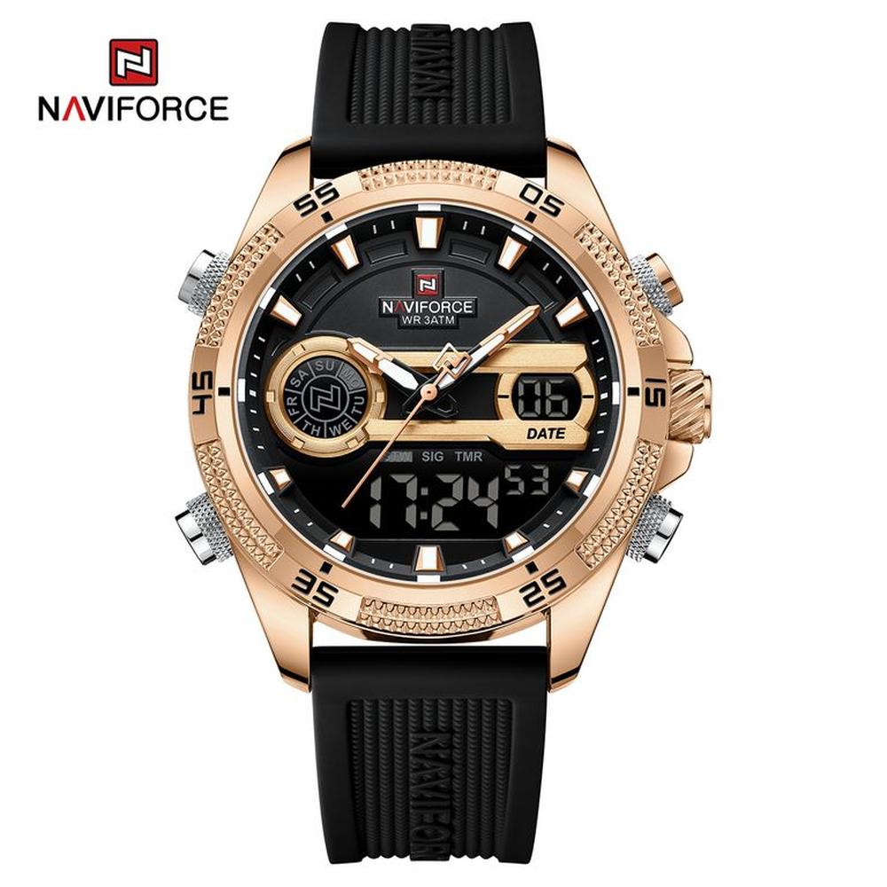 Reloj Naviforce NF9223 DUAL TIME Correa Silicona para Caballero