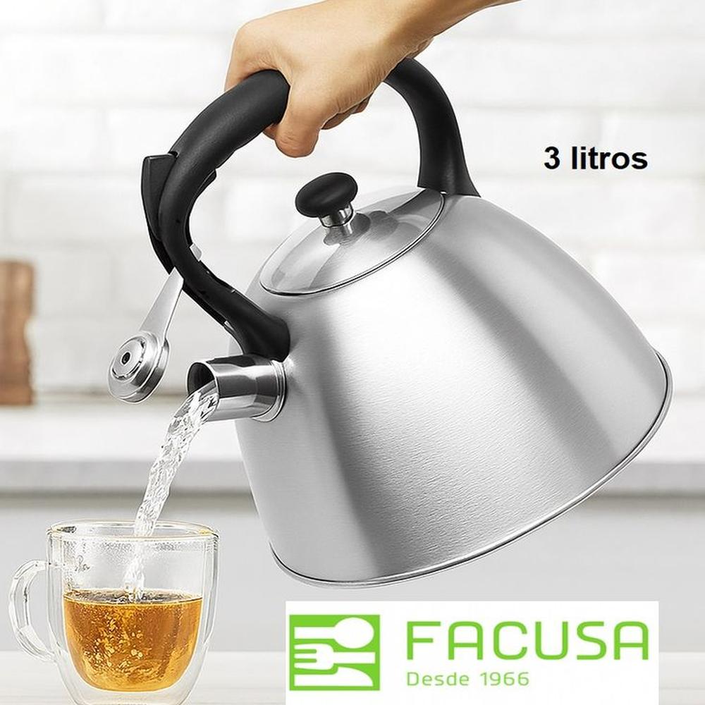 Tetera 3.00 litros Acero Inoxidable Facusa 100% Original