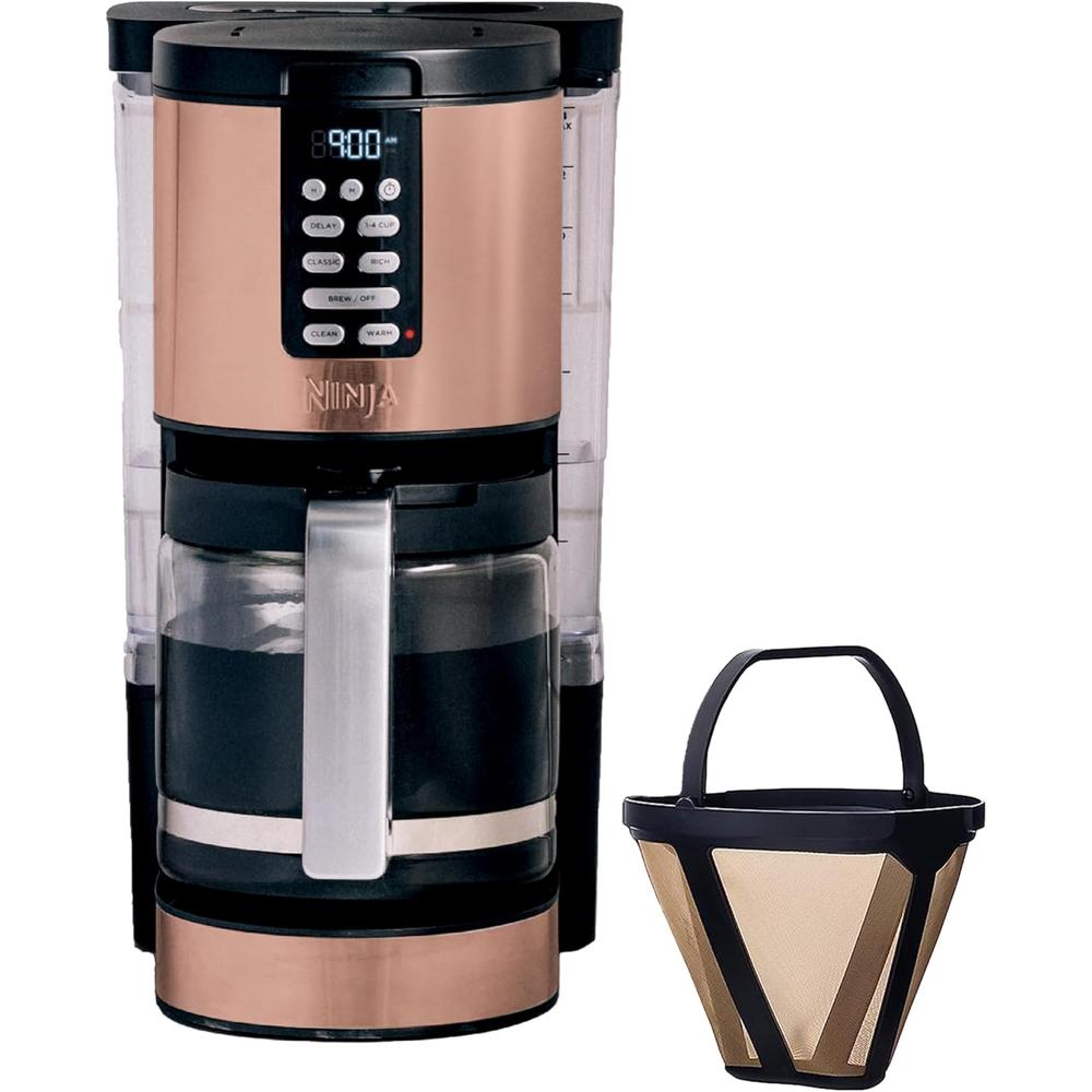 Ninja cafetera programable XL Pro 14 tazas / 2.1 L con filtro | Cobre
