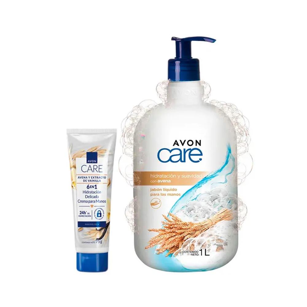 Avon Care Jabón Líquido Manzanilla y Avena con Crema Manos