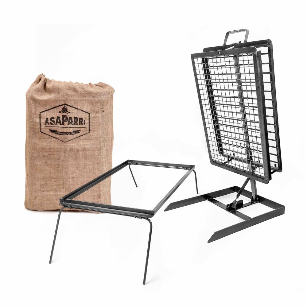 Parrila a Carbón Leña Kit Asaparri Hierro Fundido
