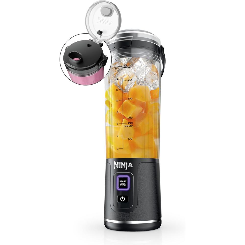 Ninja Blast BC151MB, licuadora portátil 500 ml, inalámbrica | Negro metalizado