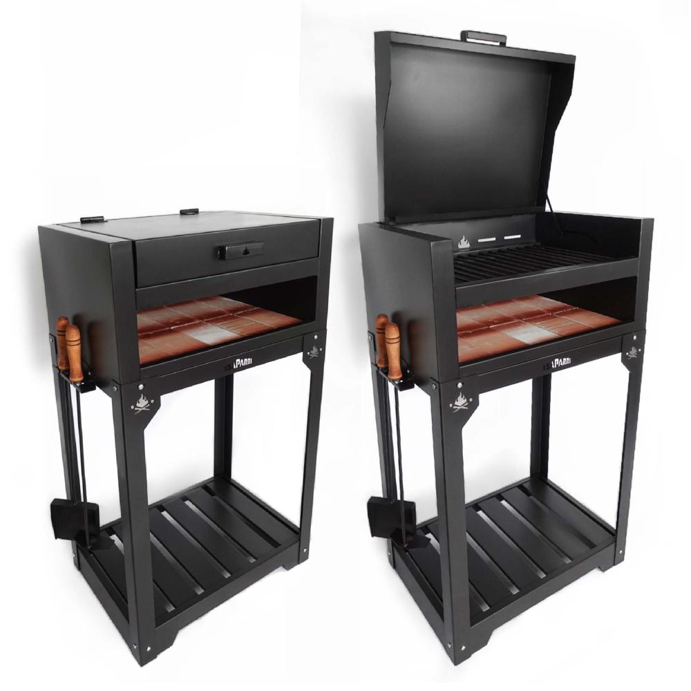 Parrila a Carbón Leña Balconera Hierro Fundido