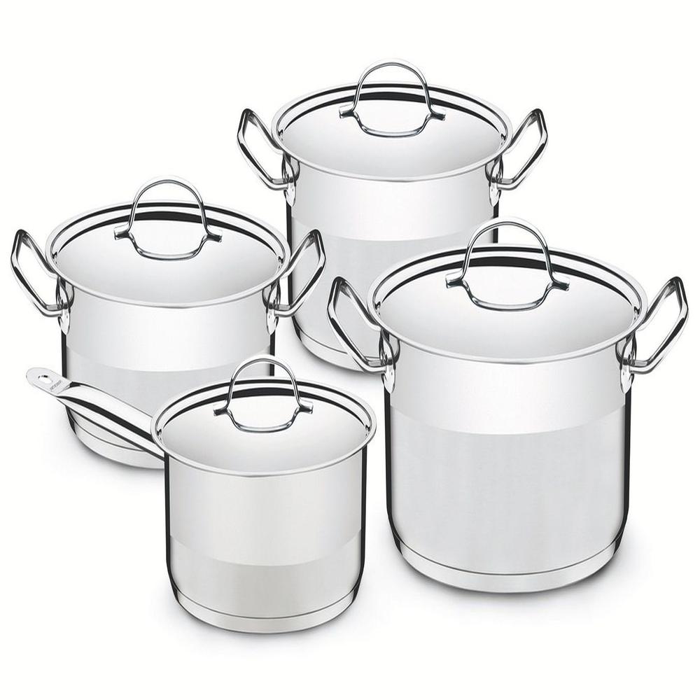 Juego de Ollas Professional 8 Piezas Acero Inoxidable Tramontina