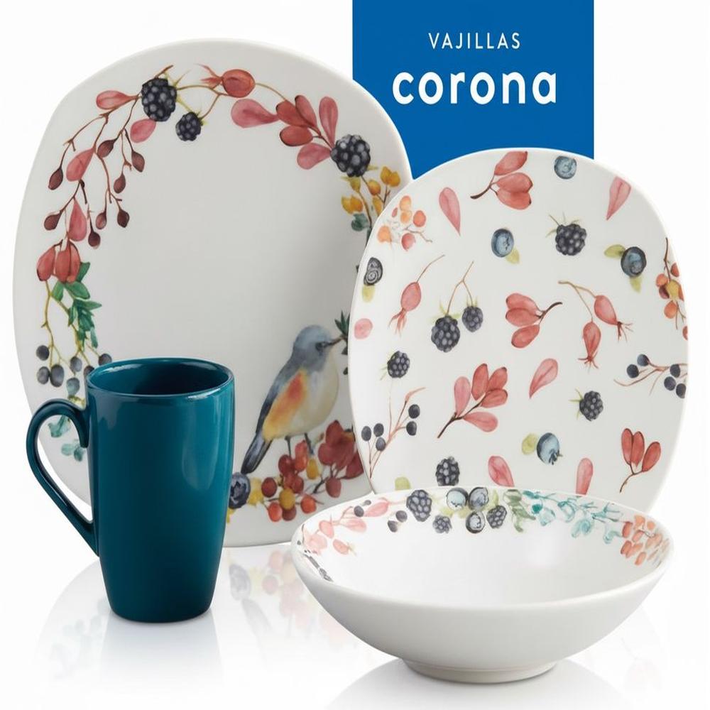 Juego de Vajilla 16 Piezas Modelo Evry Corona