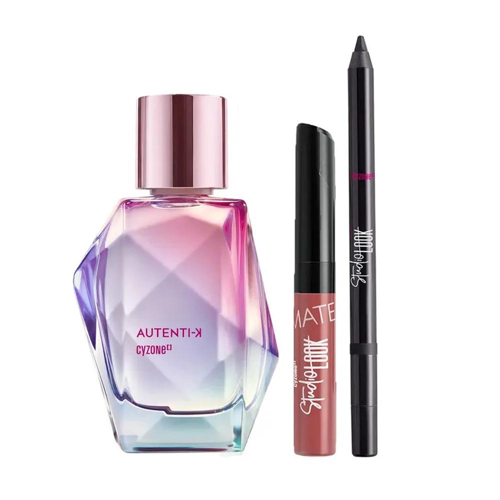 Autentik Perfume de Mujer con Labial y Delineador