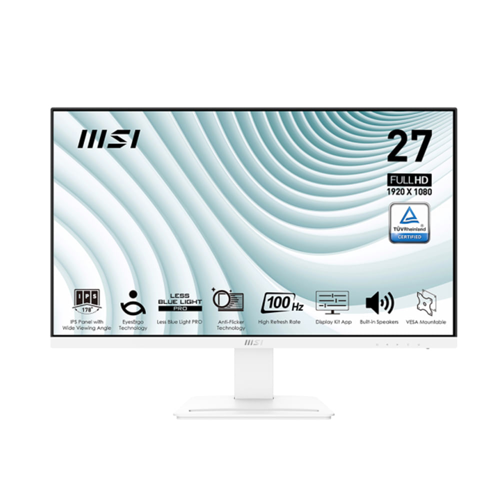 Monitor MSI PRO MP273AW de 27” FHD, 100Hz, 1ms: velocidad y calidad de imagen para tu oficina