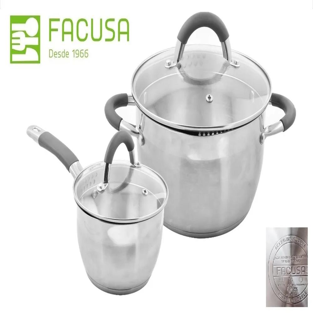Set de Ollas Facusa acero inoxidable