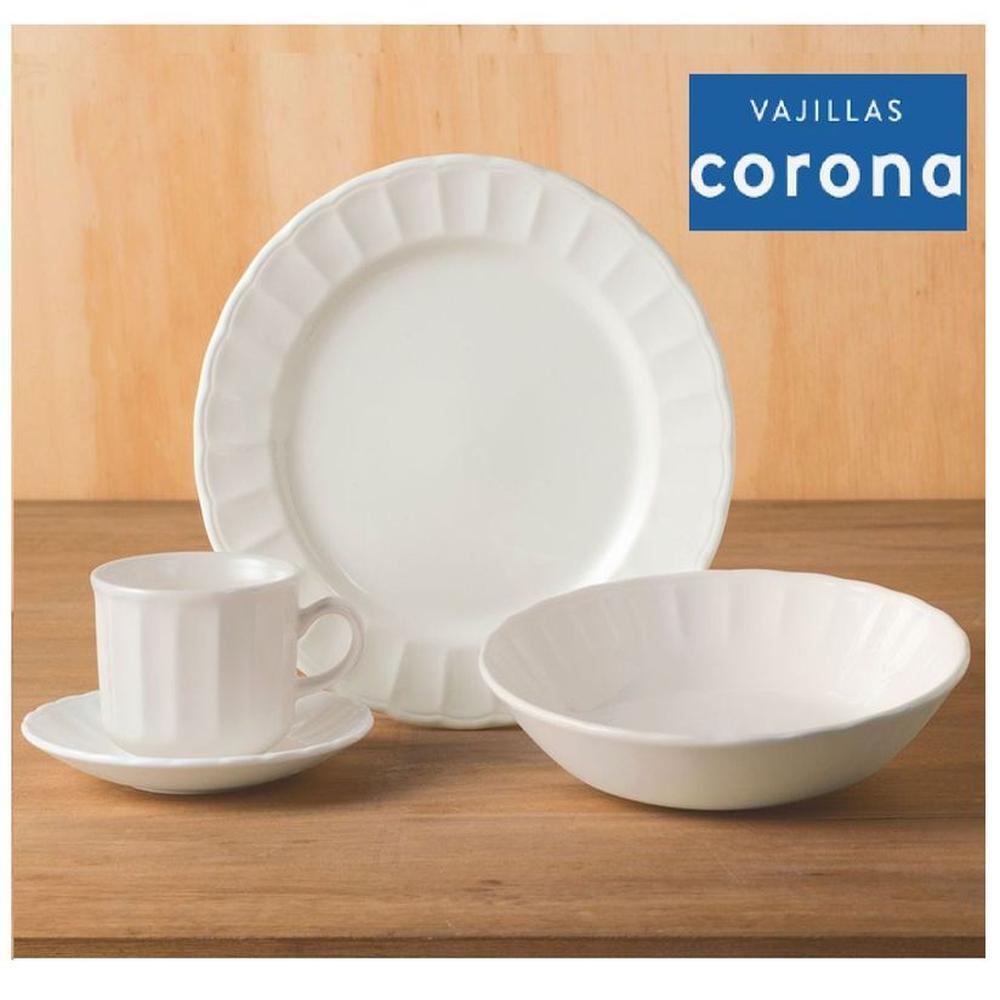Juego de Vajilla Caribe 16 Piezas Corona