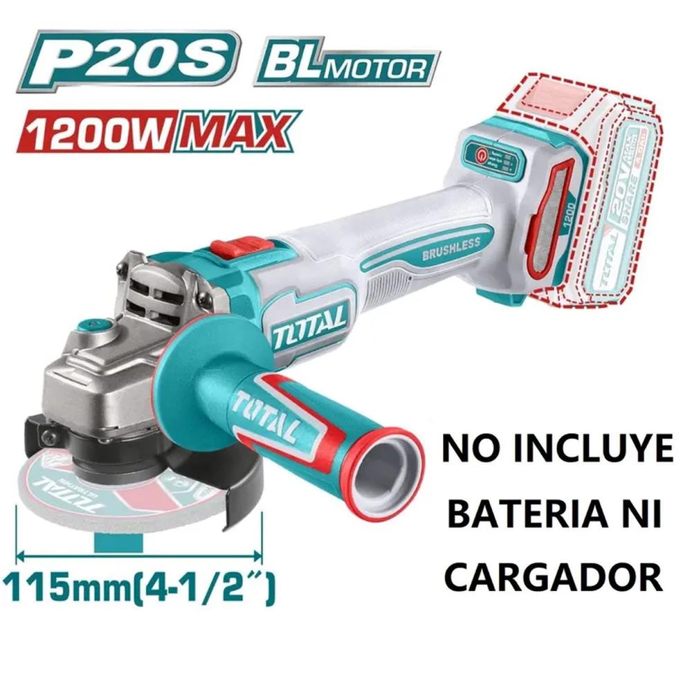 Amoladora Bl 20v Pesada 1200w 115mm Total-TAGLI221
