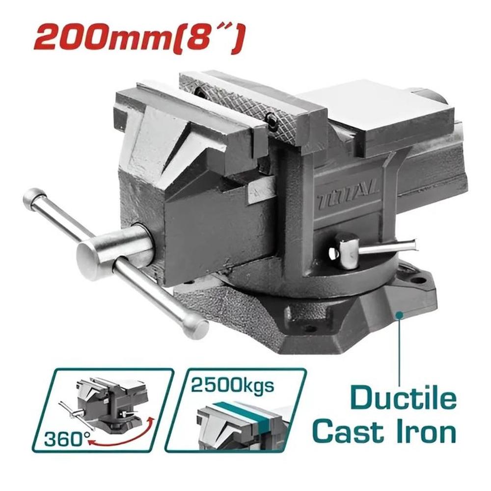 PRENSA TORNILLO DE BANCO PULGADAS  FUERZA MÁX 2500KG -THT6186