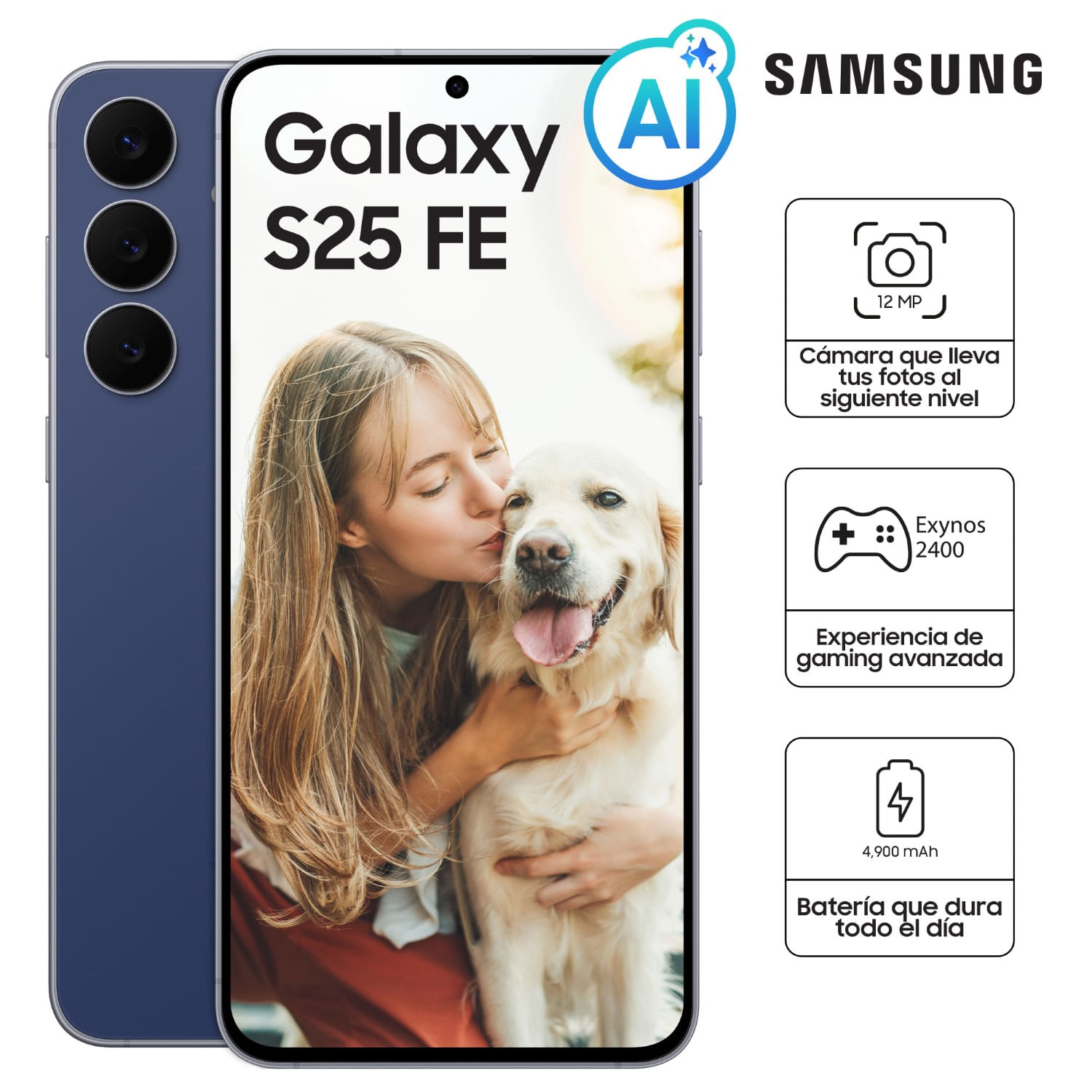 Celular Samsung Galaxy S25 FE 5G 256GB 8GB Navy