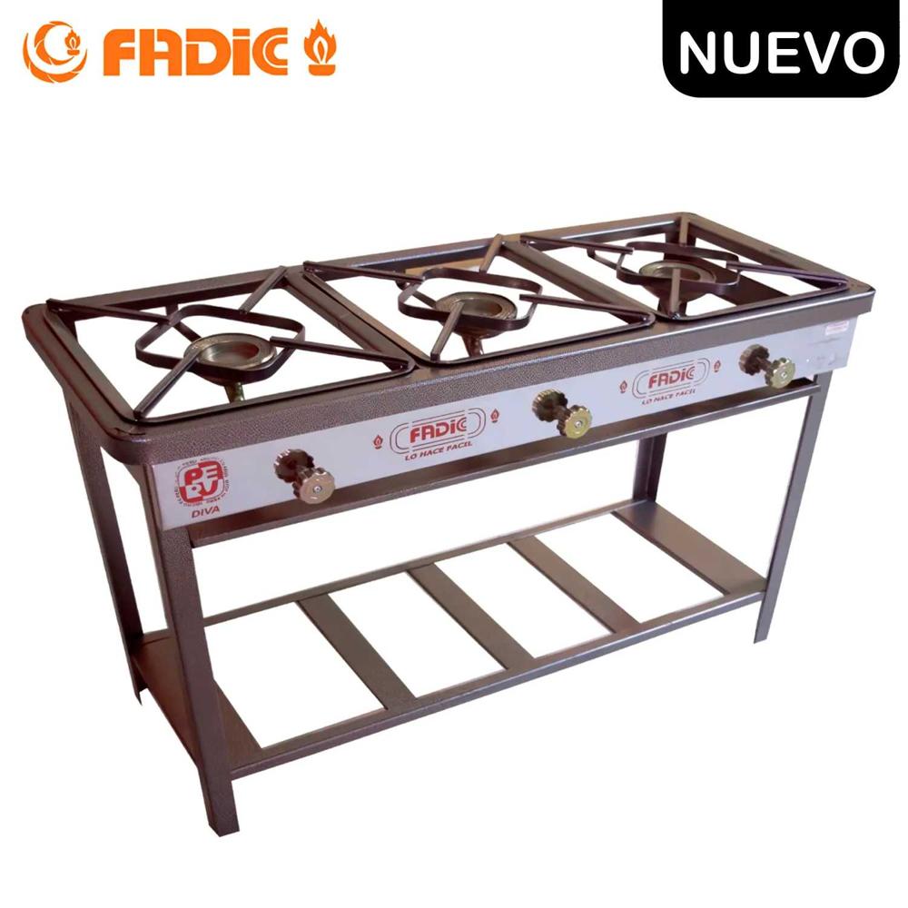 Cocina Semi Industrial Fadic 3 Hornillas N3 FSI03-23