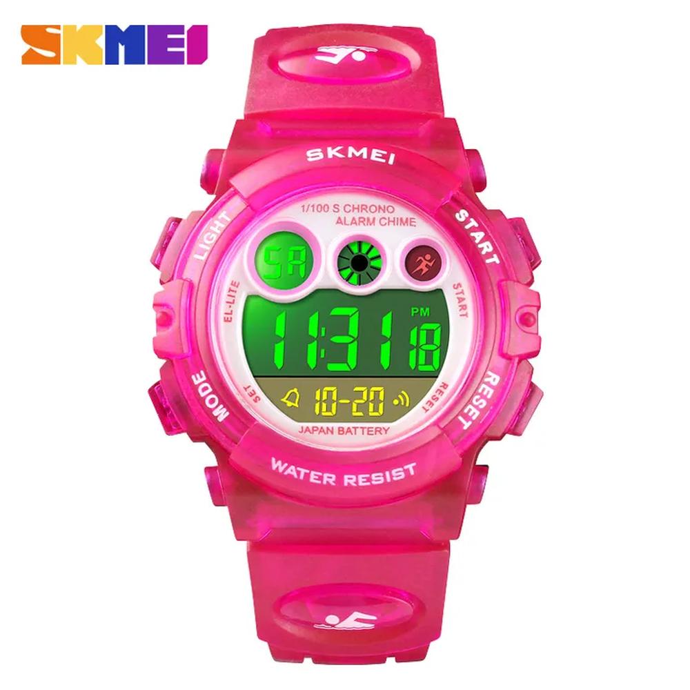 Reloj Skmei 1451 original rosado con luces para niñas