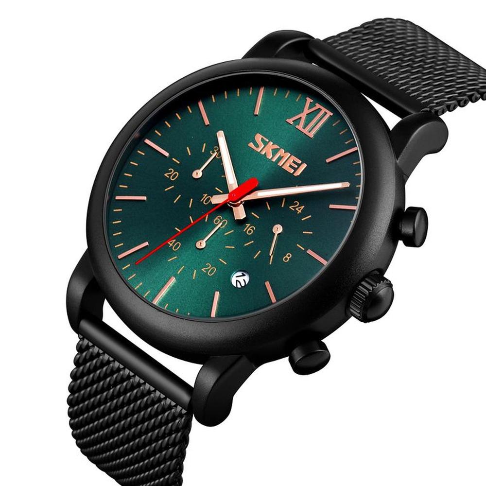 Reloj Skmei 9203 Negro fondo verde Cronómetro
