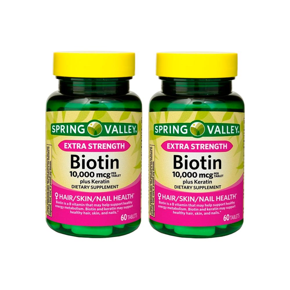 Suplemento Biotina Premium 10,000Mcg 60 Caps Spring Valley 2 Und