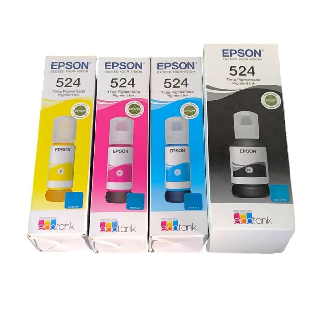KIT 4 Tintas EPSON 524 ORIGINAL Para L15150 L15160