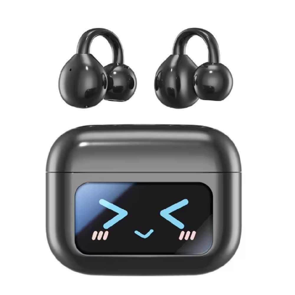 Auriculares Bluetooth  Tipo Arete M100 con Pantalla Táctil Negro