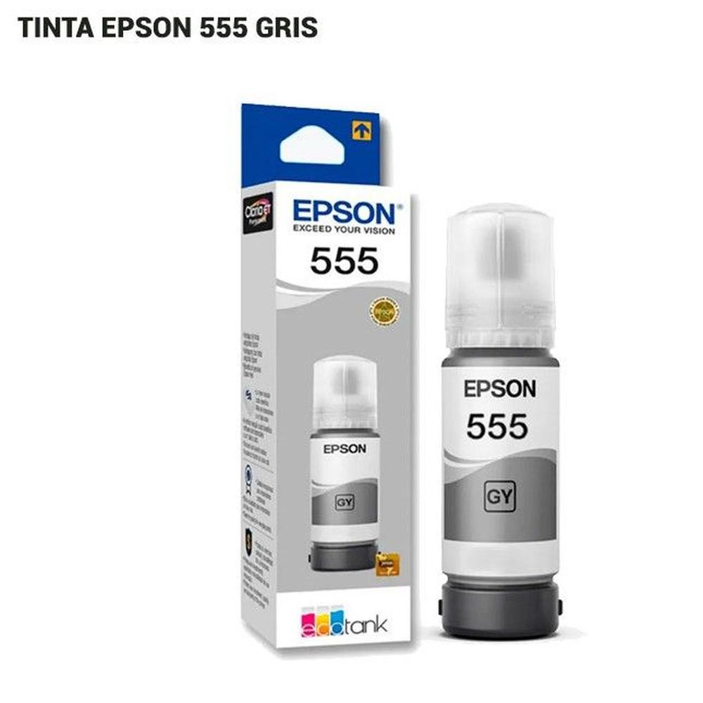 Tinta Epson ORIGINAL 555 GRIS L8160/ L8180