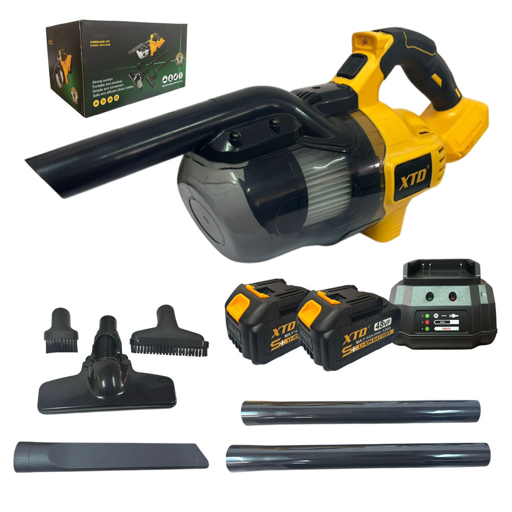 Aspiradora Inalambrica + 2 Bat 48Vf Amarilla Cc XTD