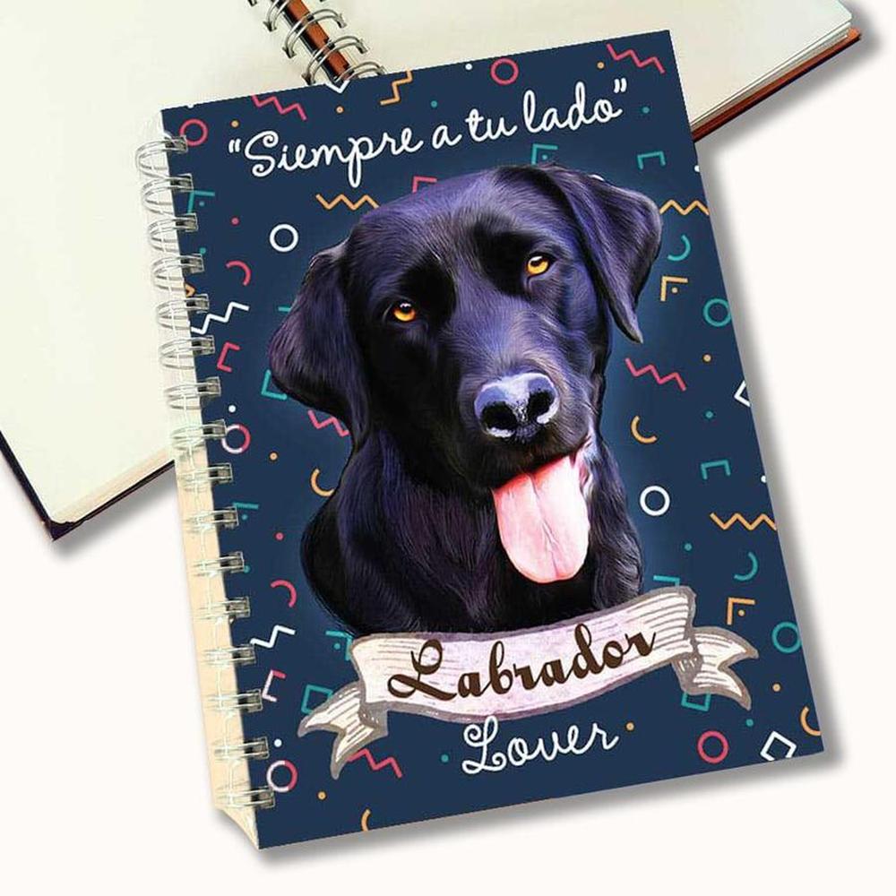 Cuaderno A5 - Qala Diseño - Perro Labrador Negro