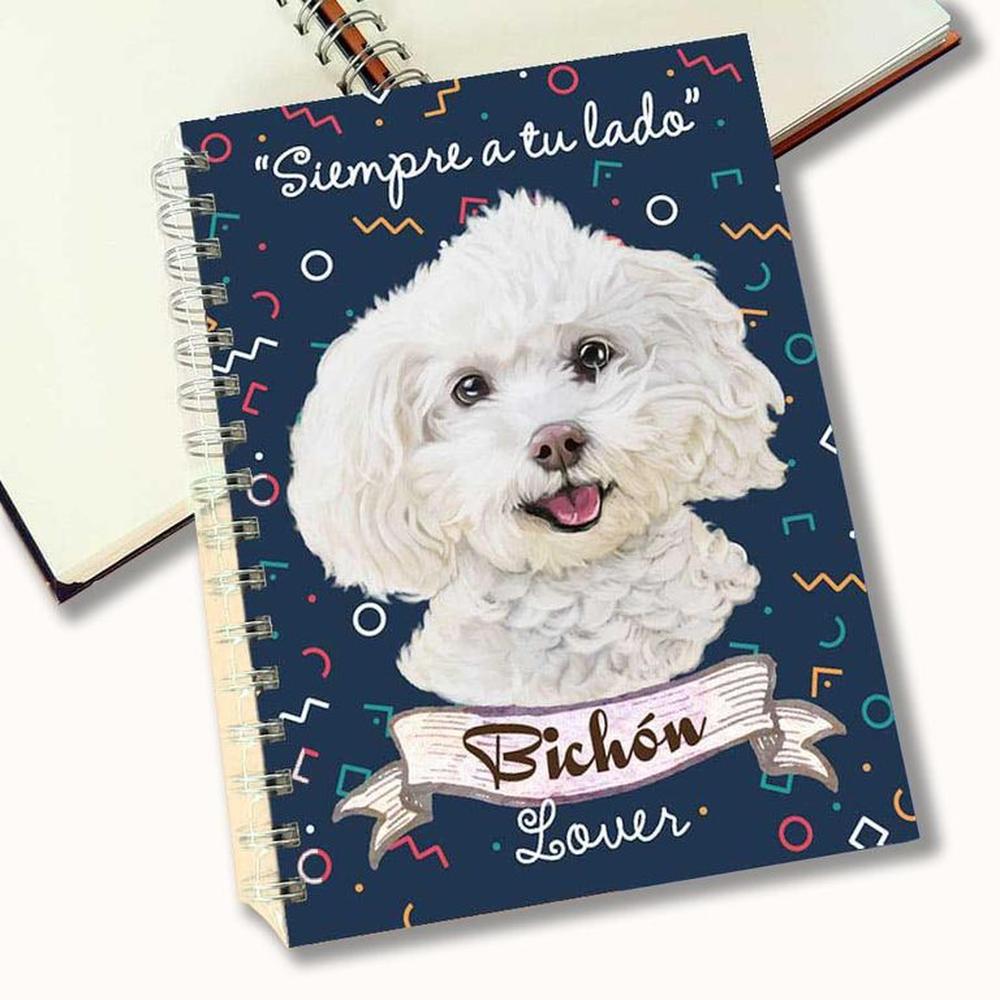 Cuaderno A5 - Qala Diseño - Perro Bichón Frisé Cuaderno A5 - Qala Diseño - Perro Bichón Frisé