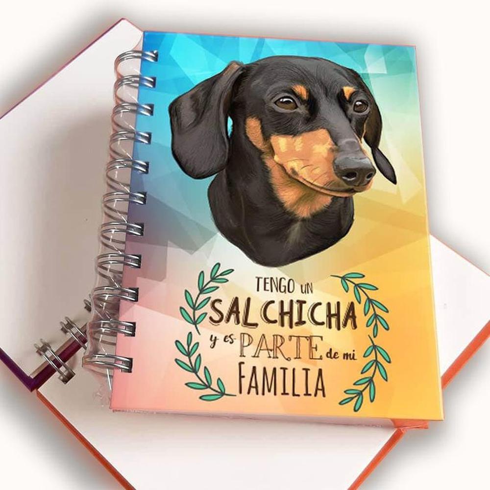 Libreta A6 - Qala Diseño - Perro Salchicha Negro Dachshund