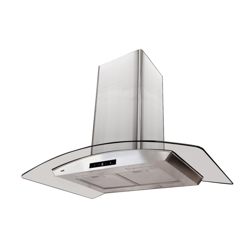 Campana Extractora 90cm Sole Venus Isla Metal Gris