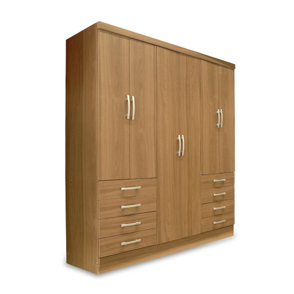 Ropero Edimburgo 6 Puertas 8 Cajones MDP Nature Orange Ropero Edimburgo 6 Puertas 8 Cajones MDP Nature Orange