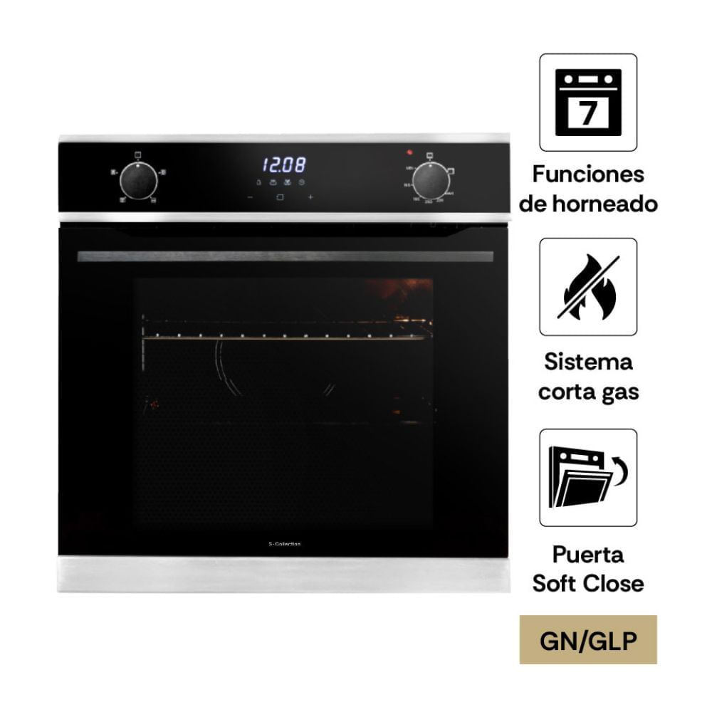 Horno Empotrable a Gas 70L S-Collection Full Touch Horno Empotrable a Gas 70L S-Collection Full Touch