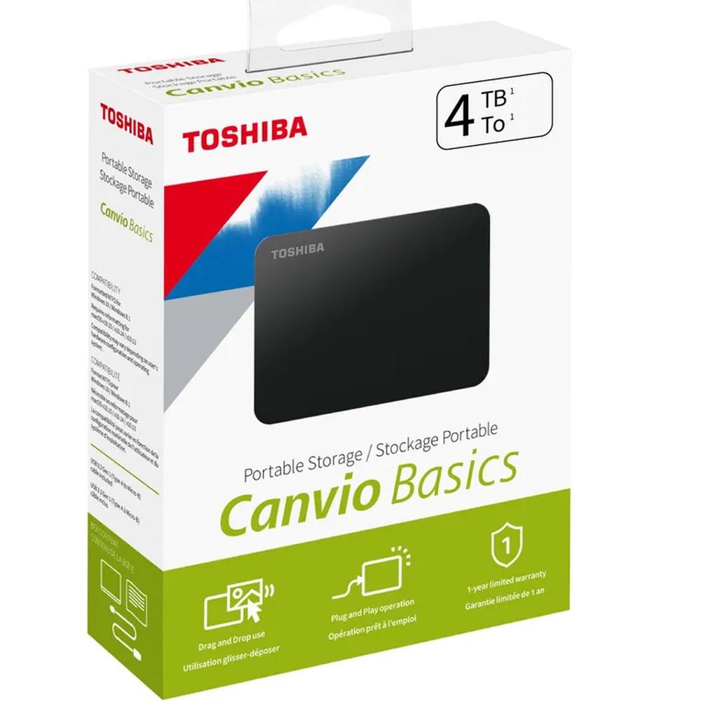 DISCO EXTERNO 4 TB TOSHIBA CANVIO BASICS USB 3.0