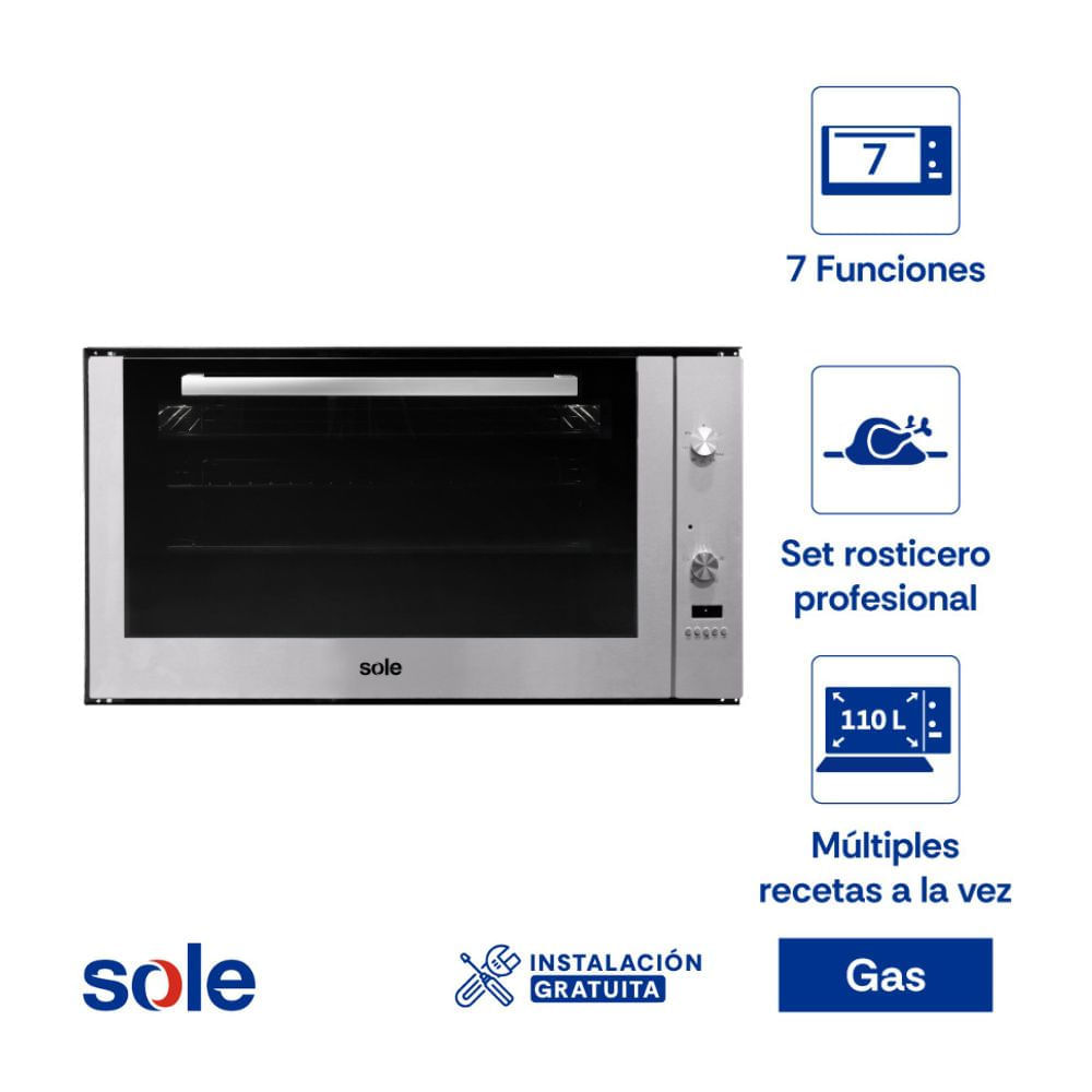 Horno Empotrable Sole Full Touch GLP 110L Horno Empotrable Sole Full Touch GLP 110L
