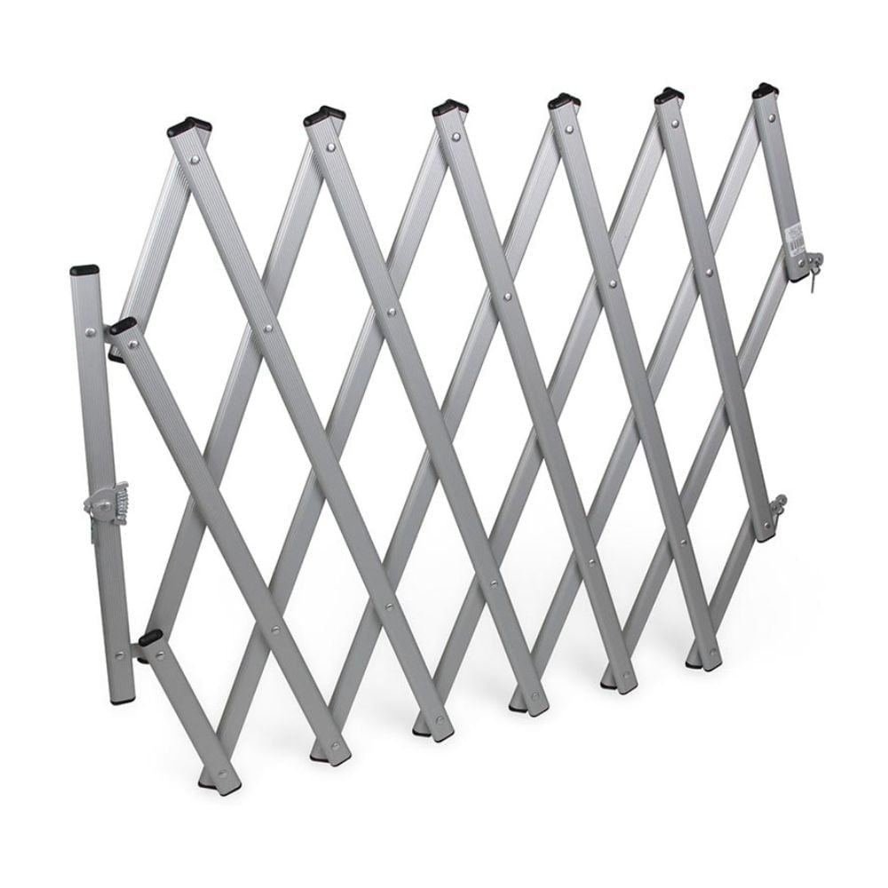 Reja de seguridad de aluminio plegable para bebés y mascotas L RRC Reja de seguridad de aluminio plegable para bebés y mascotas L RRC