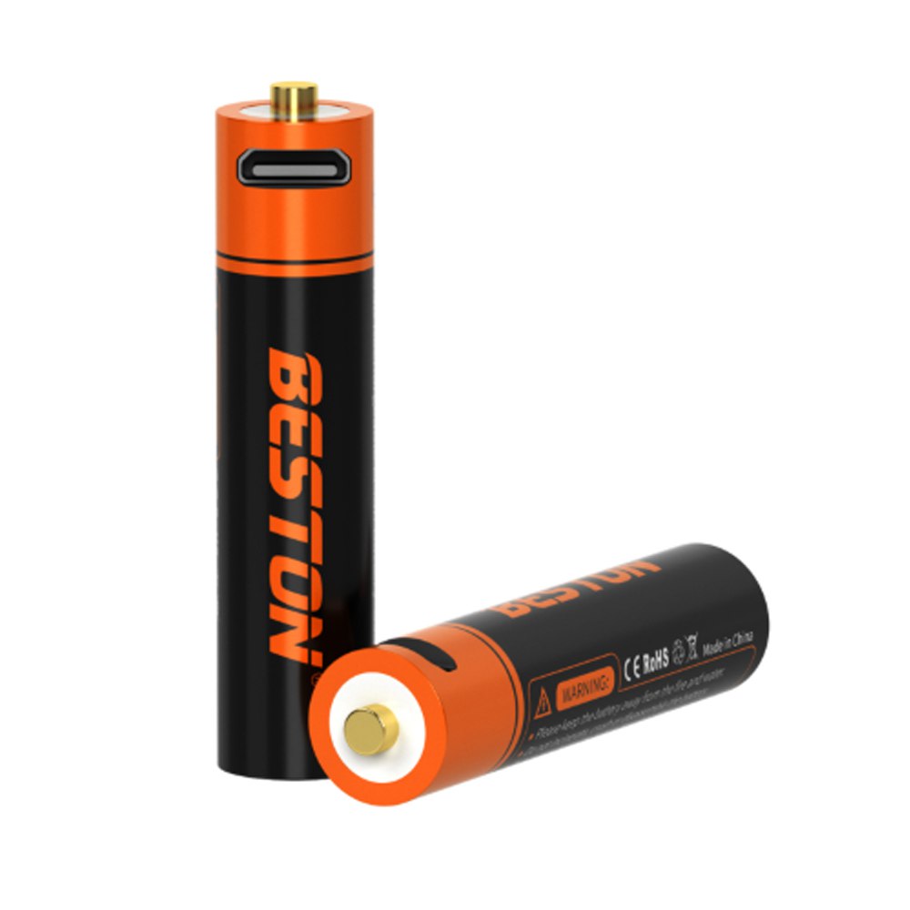 2 Baterias de Litio Recargable AAA Pilas 1.5V 1000nWh BESTON Micro USB