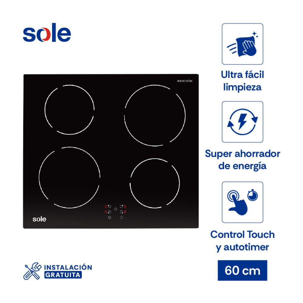 Cocina Encimera Sole SOLCO072 Inducción Electrica 60cm Cocina Encimera Sole SOLCO072 Inducción Electrica 60cm